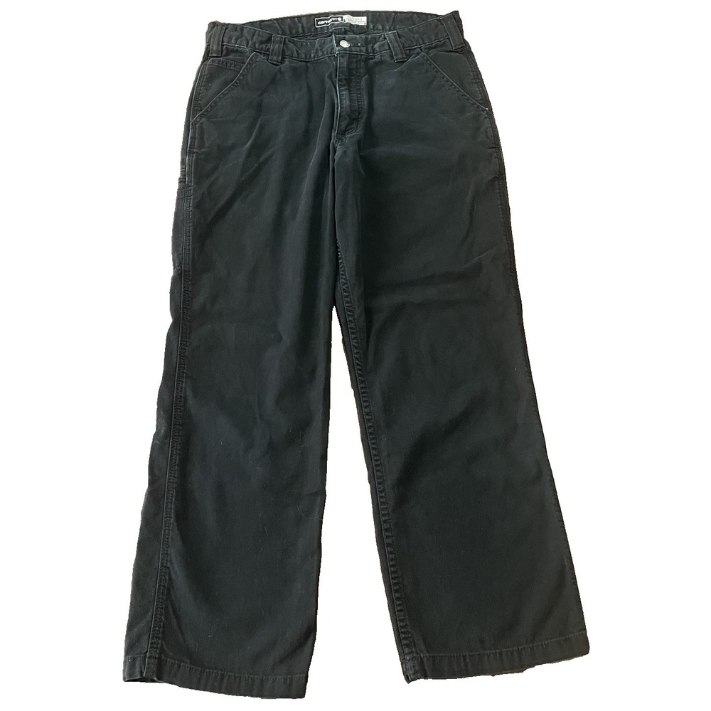 Carhartt BN2291-M Rugged Flex Relaxed Fit Canvas Work Pants Black 33x30